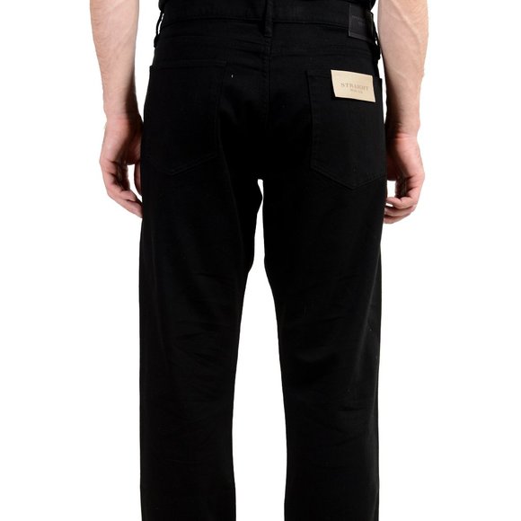 Burberry Britt Black Straight Leg Men's Jeans - Picture 3 of 4
